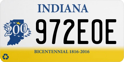 IN license plate 972EOE