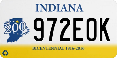 IN license plate 972EOK