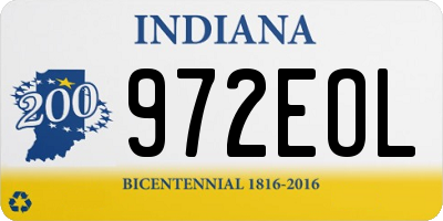 IN license plate 972EOL