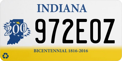 IN license plate 972EOZ