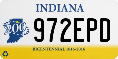 IN license plate 972EPD