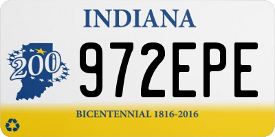 IN license plate 972EPE