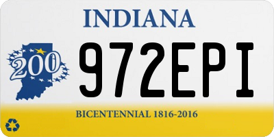 IN license plate 972EPI