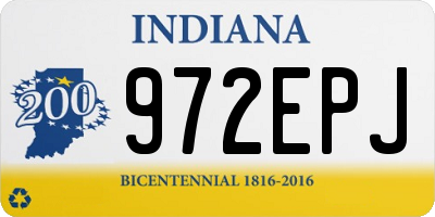 IN license plate 972EPJ