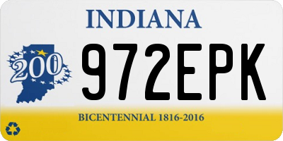 IN license plate 972EPK