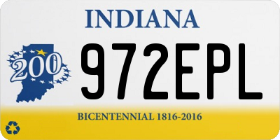 IN license plate 972EPL