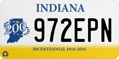 IN license plate 972EPN