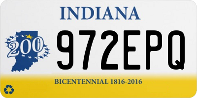 IN license plate 972EPQ