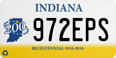 IN license plate 972EPS