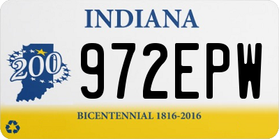 IN license plate 972EPW