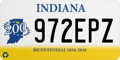 IN license plate 972EPZ