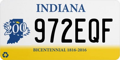 IN license plate 972EQF