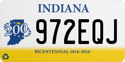 IN license plate 972EQJ