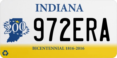 IN license plate 972ERA