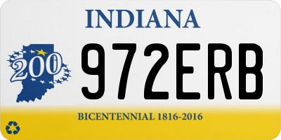 IN license plate 972ERB