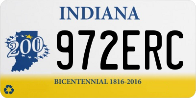 IN license plate 972ERC
