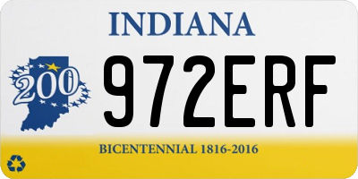 IN license plate 972ERF