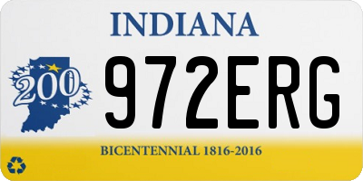 IN license plate 972ERG