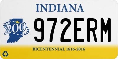 IN license plate 972ERM