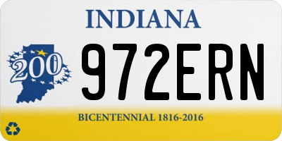 IN license plate 972ERN
