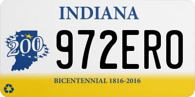 IN license plate 972ERO