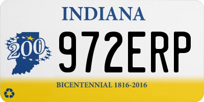 IN license plate 972ERP