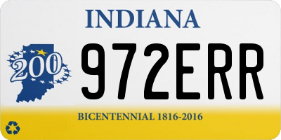 IN license plate 972ERR