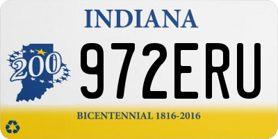 IN license plate 972ERU