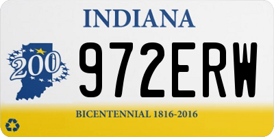 IN license plate 972ERW