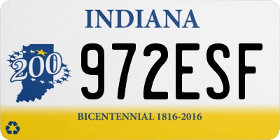 IN license plate 972ESF