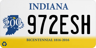 IN license plate 972ESH