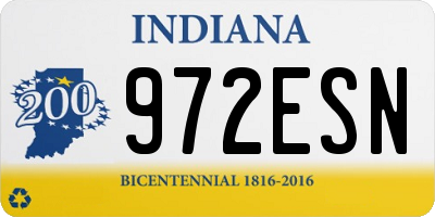 IN license plate 972ESN