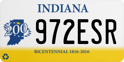 IN license plate 972ESR