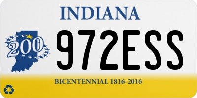 IN license plate 972ESS