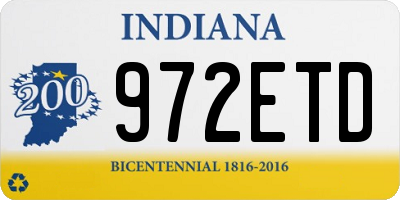 IN license plate 972ETD