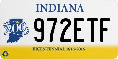 IN license plate 972ETF