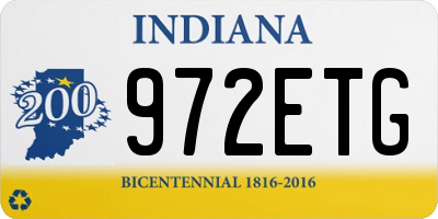 IN license plate 972ETG
