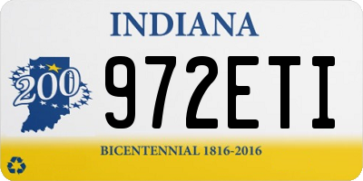 IN license plate 972ETI