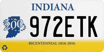 IN license plate 972ETK