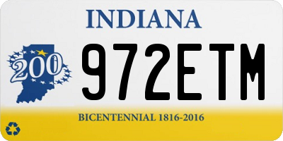 IN license plate 972ETM