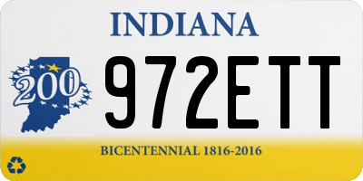 IN license plate 972ETT