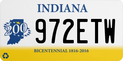 IN license plate 972ETW