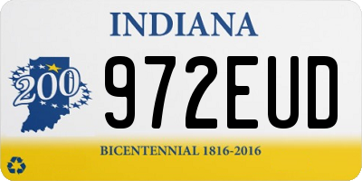 IN license plate 972EUD