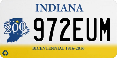 IN license plate 972EUM