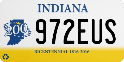 IN license plate 972EUS