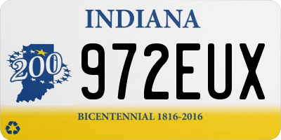 IN license plate 972EUX