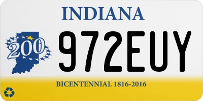 IN license plate 972EUY