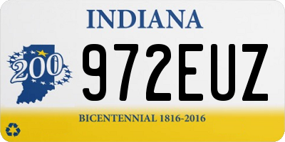 IN license plate 972EUZ