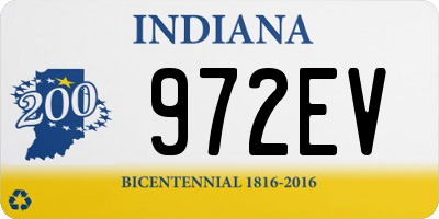 IN license plate 972EV