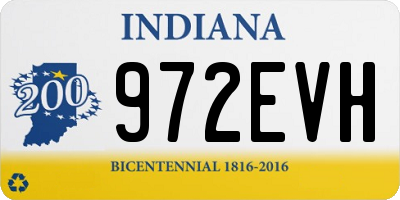 IN license plate 972EVH
